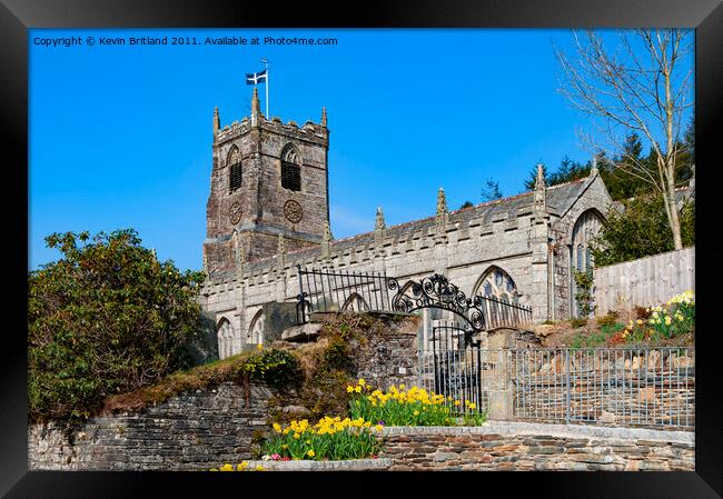 st neot church cornwall Framed Print by Kevin Britland