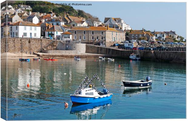 high tide at mousehole in cornwall Canvas Print by Kevin Britland