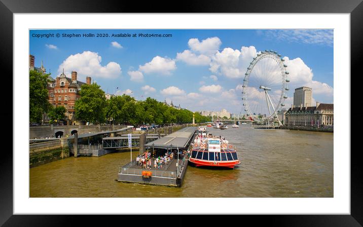 London and the Thames  Framed Mounted Print by Stephen Hollin