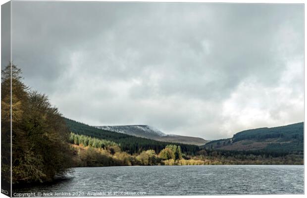 Pentwyn Reservoir Central Brecon Beacons Wales Canvas Print by Nick Jenkins