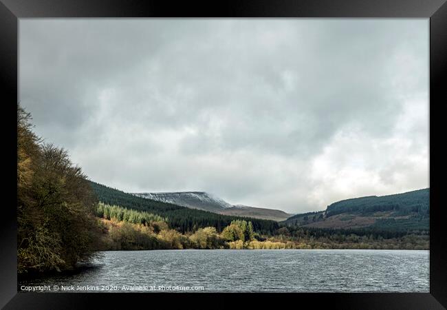 Pentwyn Reservoir Central Brecon Beacons Wales Framed Print by Nick Jenkins