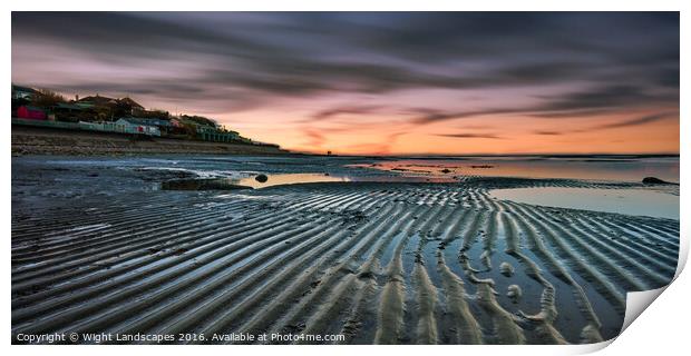 Foreland Beach Bembridge Print by Wight Landscapes