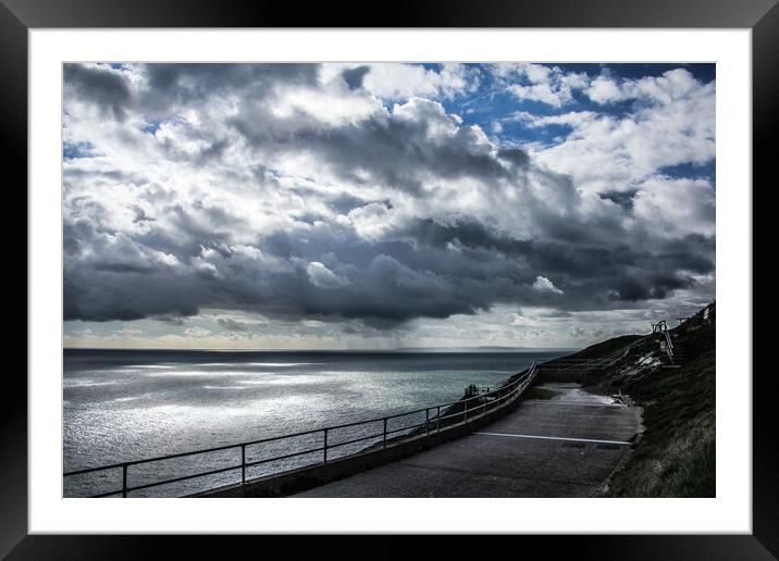 Alum Bay Storm Clouds Framed Mounted Print by Wendy Williams CPAGB