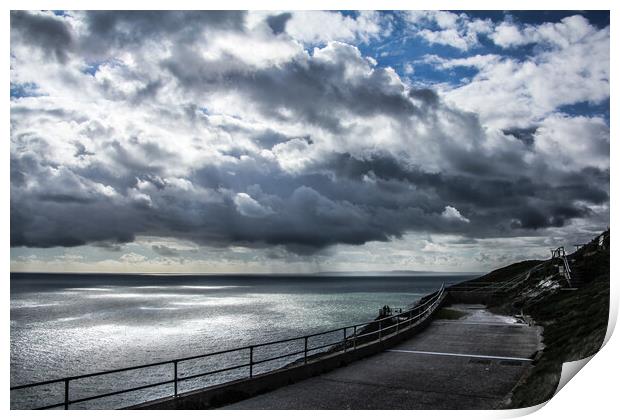 Alum Bay Storm Clouds Print by Wendy Williams CPAGB