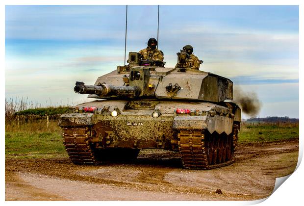 Challenger 2 Main Battle Tank Print by Oxon Images