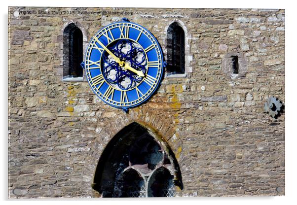 St Davids cathedral clock Acrylic by Frank Irwin