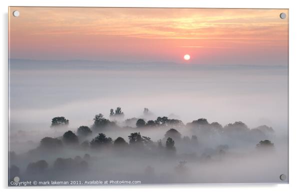 Glastonbury Fog Acrylic by mark lakeman