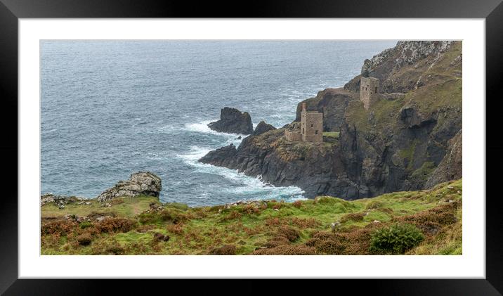 Botallack mine Cornwall Framed Mounted Print by chris smith