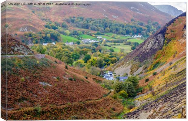 Sychnant Pass in Autumn Canvas Print by Pearl Bucknall