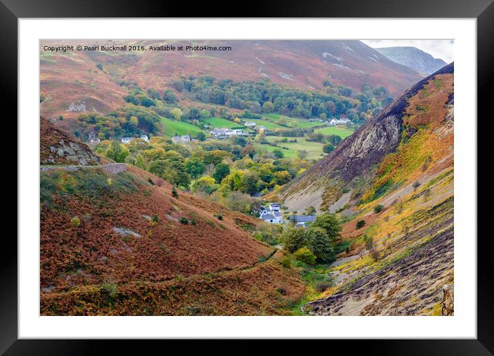 Sychnant Pass in Autumn Framed Mounted Print by Pearl Bucknall