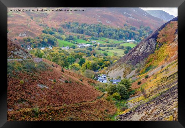 Sychnant Pass in Autumn Framed Print by Pearl Bucknall