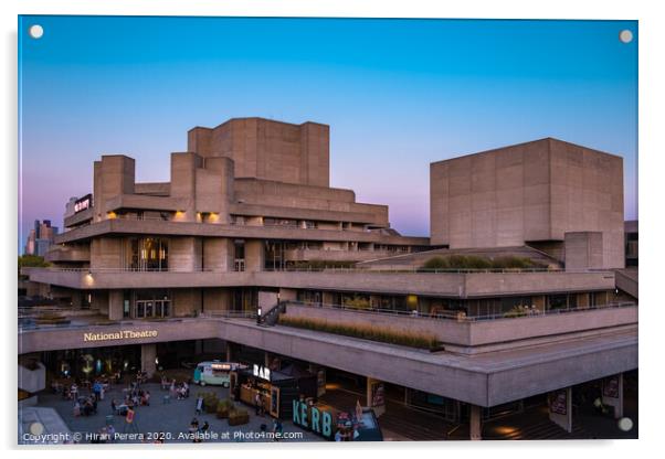 The National Theatre at Sunset Acrylic by Hiran Perera