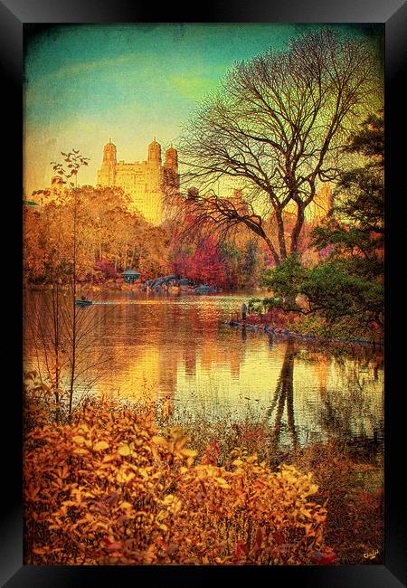 Autumn in Central Park Framed Print by Chris Lord