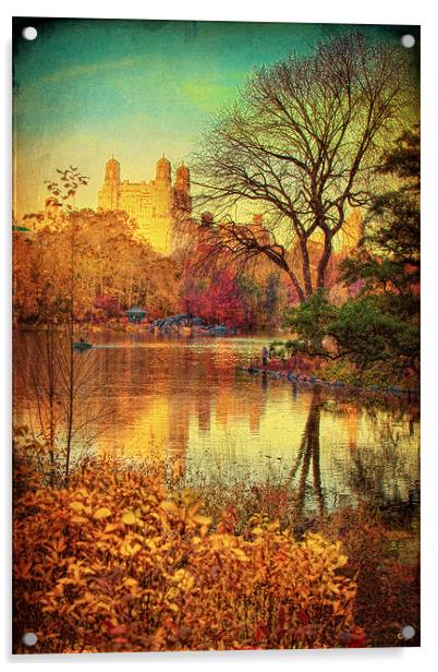 Autumn in Central Park Acrylic by Chris Lord