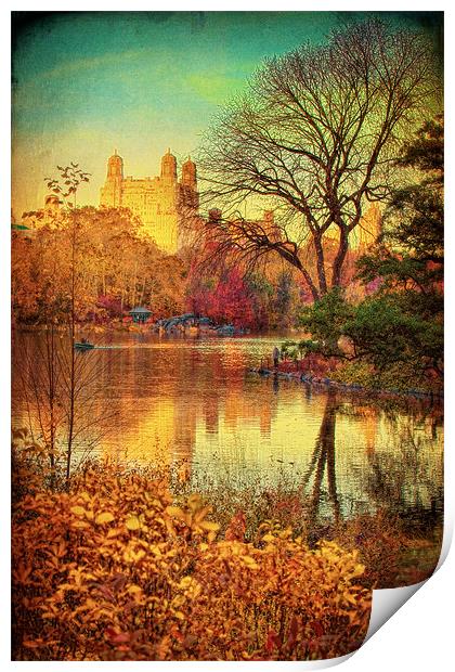Autumn in Central Park Print by Chris Lord