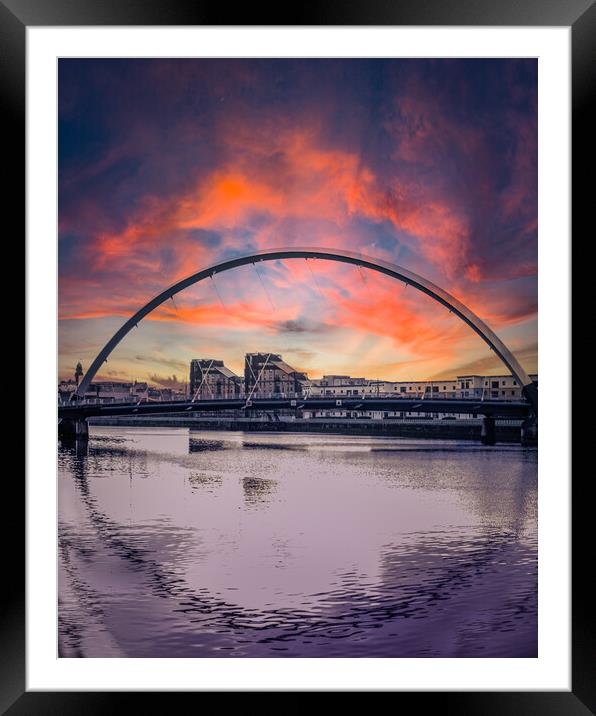 The Clyde Glasgow Framed Mounted Print by Duncan Loraine