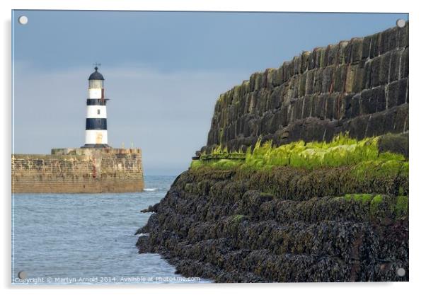 Seaham Harbour Lighthouse, County Durham Acrylic by Martyn Arnold