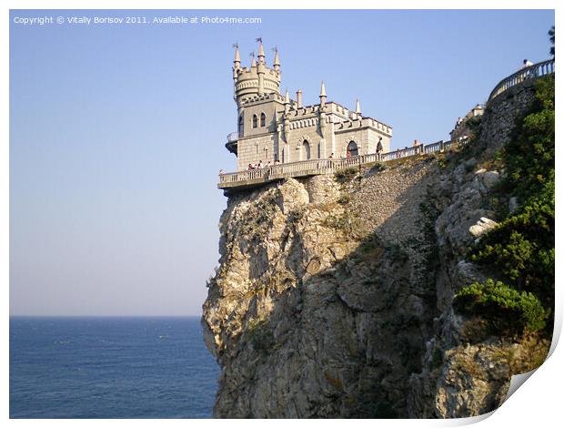 Castle Swallow's Nest in Crimea Print by Vitaliy Borisov