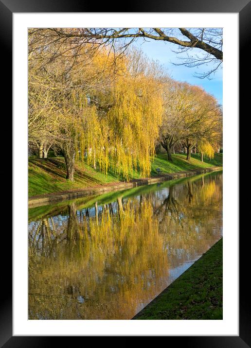 Canal Reflections Framed Mounted Print by David Hare