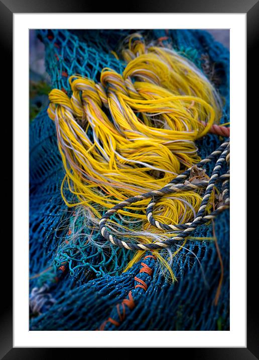 Fishing Nets Framed Mounted Print by Mike Sherman Photog