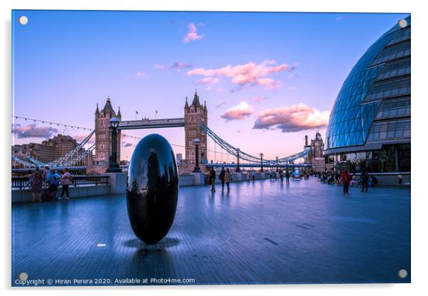 Tower Bridge and City Hall at Sunset Acrylic by Hiran Perera