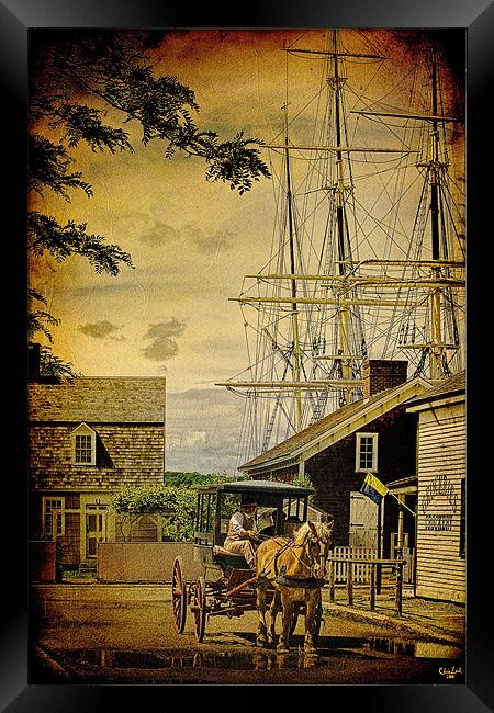 An Evening In Mystic Seaport Framed Print by Chris Lord