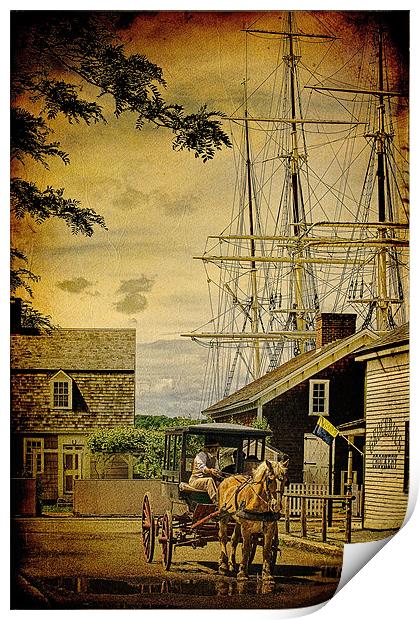 An Evening In Mystic Seaport Print by Chris Lord