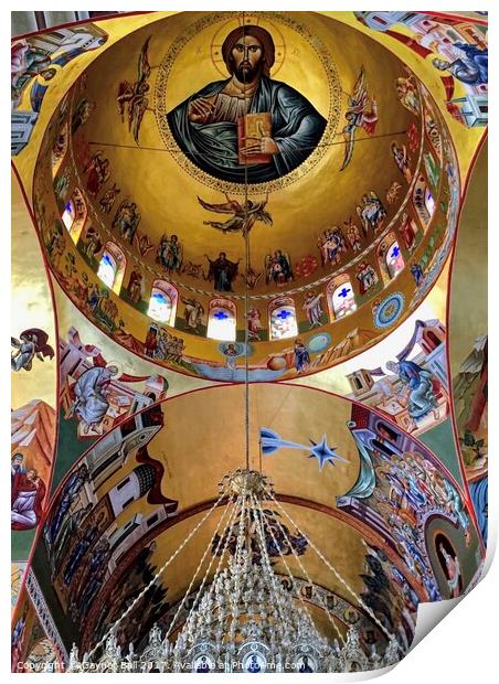 Agios Gerasimos Cathedral, Kefalonia  Print by Gaynor Ball