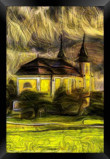 Alps Church Van Gogh Framed Print by David Pyatt