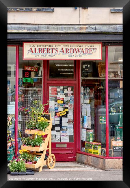 Classic Hardware Shop Framed Print by Gordon Maclaren