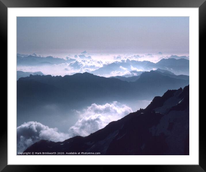 Alpine Clouds Framed Mounted Print by Mark Brinkworth
