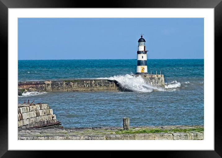 Seaham Lighthouse, Durham Coast Framed Mounted Print by Martyn Arnold