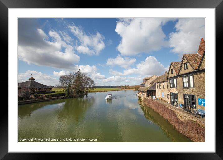 River Cruiser on Great Ouse St Ives Framed Mounted Print by Allan Bell