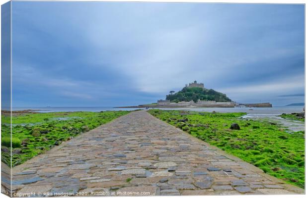 Causeway to St Michael's Mount, Marazion Canvas Print by Rika Hodgson