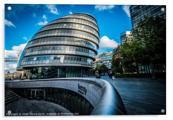 City Hall, London Acrylic by Hiran Perera
