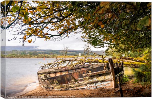 Wreck of the Ballachulish Ferry Boat Canvas Print by Douglas Milne