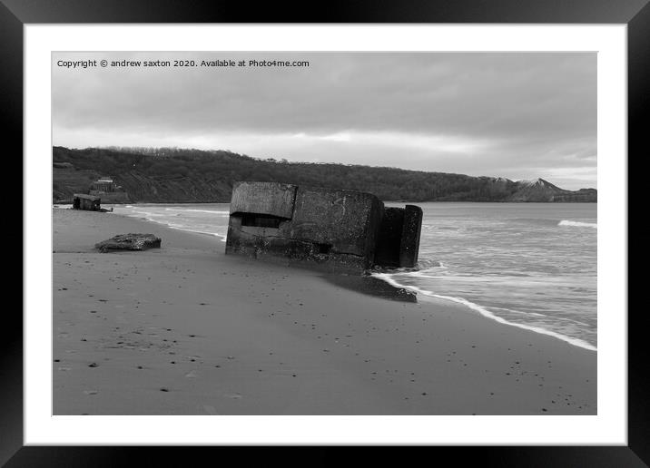 OLD AND BEACHED   Framed Mounted Print by andrew saxton