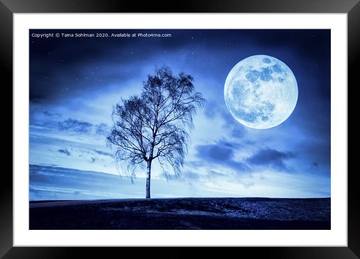 Once in a Blue Moon  Framed Mounted Print by Taina Sohlman