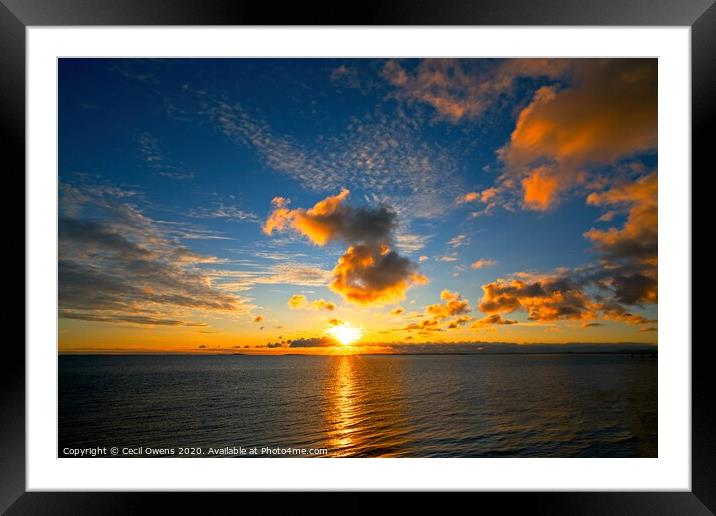 Sky sun Framed Mounted Print by Cecil Owens