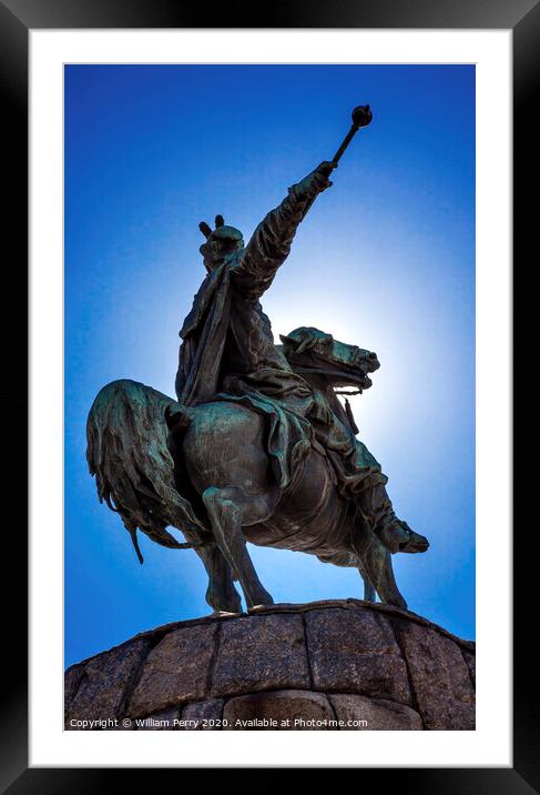 Bogdan Khmelnitsky Equestrian Statue Sofiyskaya Square Kiev Ukra Framed Mounted Print by William Perry