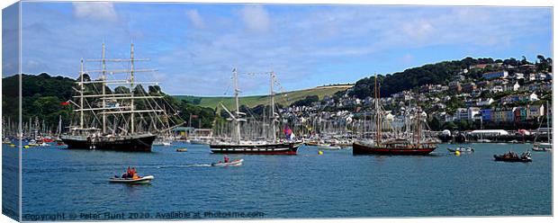 Dartmouth Three Ships Canvas Print by Peter F Hunt
