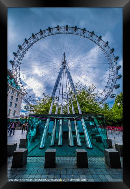 The London Eye Framed Print by Hiran Perera