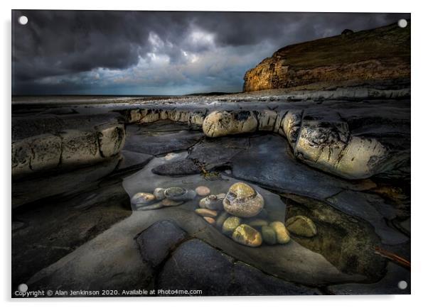 Jurassic Pool, Heritage Coastline, Sth Wales Acrylic by Alan Jenkinson