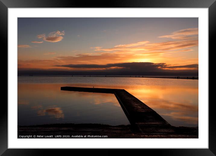 West Kirby Marine Lake Jetty, Wirral Framed Mounted Print by Peter Lovatt  LRPS