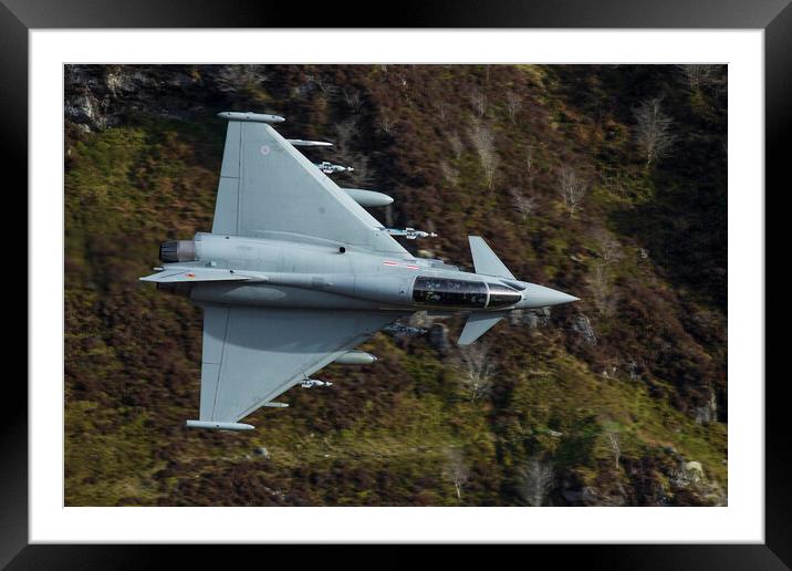 RAF Typhoon through the Cad gap Framed Mounted Print by Rory Trappe