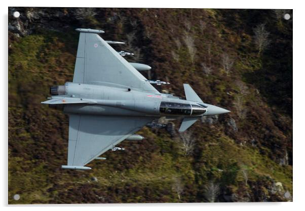RAF Typhoon through the Cad gap Acrylic by Rory Trappe