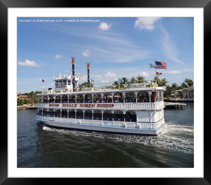 Paddle steamer Florida Framed Mounted Print by Sheila Ramsey