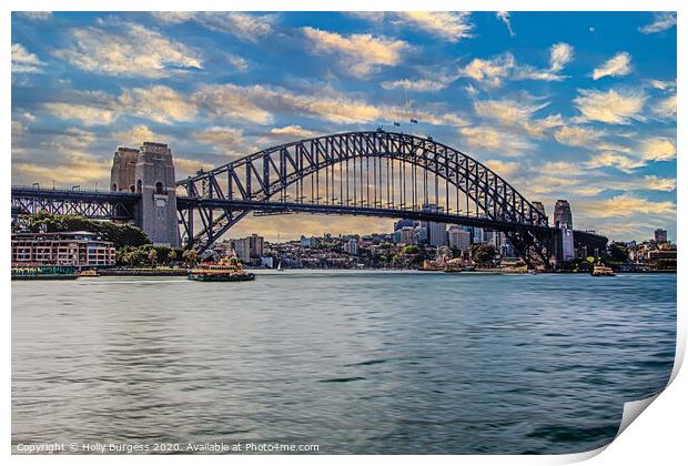 Sydney Harbour Bridge Print by Holly Burgess