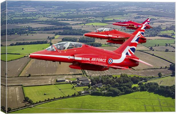 Three Red Arrows Canvas Print by David Stanforth