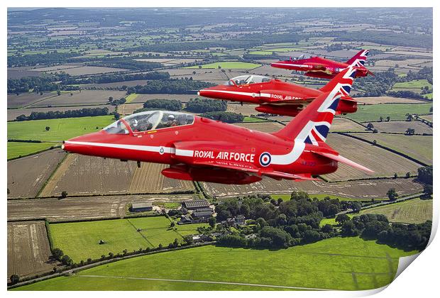 Three Red Arrows Print by David Stanforth